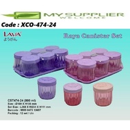 XCO-474-24 LAVA CST474-24 6IN1 Raya Canister Set/Bekas Balang Kuih Raya/Cookies Container 800ML L37*