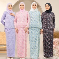 Baju Raya 2024 Kedah BAJU KURUNG KEDAH SULAM FLORAL Kurung Sulam Floral Printed Design Ironless Kurung Raya 2024 Viral