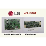 LG LED TV 43LJ510T All in One Board Power Board Main Board EAX67142003 T-Con Board HN430FHB-N4D Ready Stock
