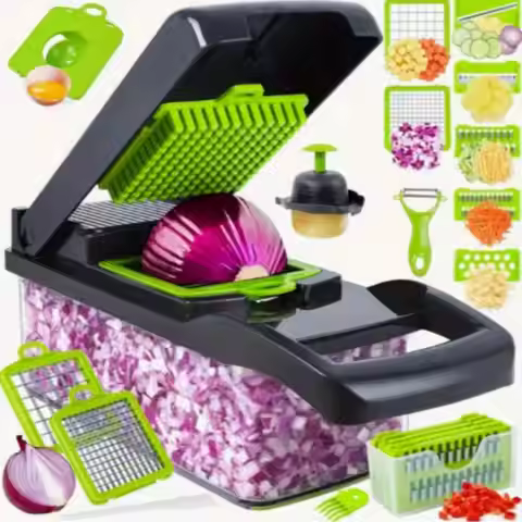 16-Piece Multi-Function Kitchen Set: Vegetable & Fruit Chopper, Manual Food Grater, Onion & Potato S