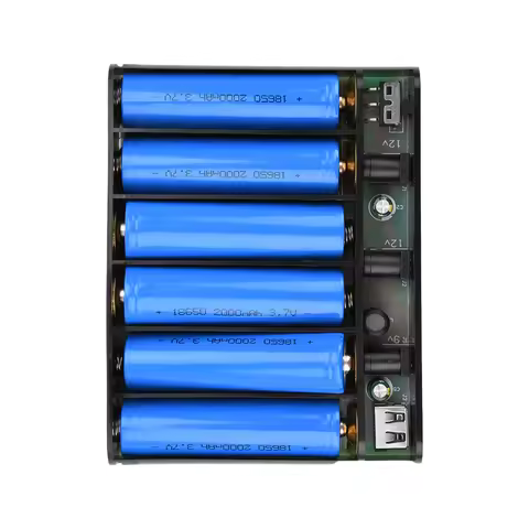 5V 9V 12V Output 6x 18650 Battery UPS Uninterrupted Power Supply DIY Power Bank Box for House Router
