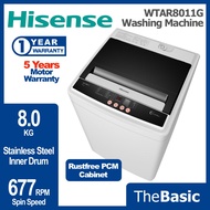HISENSE/MIDEA 8.0KG / 8.5KG Top Load Fully Auto Washer Washing Machine Mesin Basuh ( WTAR8011G / WTA