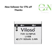 Viloso LI-50B 50B li50b 50b Camera Battery & Single Charger ( White Box Packaging ) For Olympus Came