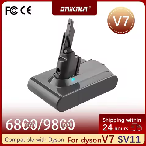 Replace Dyson V7 SV11 21.6V 9800mAh lithium FLUFFY 9800 Trigger Animal 6800 Car+Boat Tools Rechargea