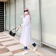 [PROMO MURAH]TRISTAN MIDI DRES /TUNIK PUTIH BW/PAKAIAN WANITA KEKINIAN/ATASAN KEMEJA FASHION