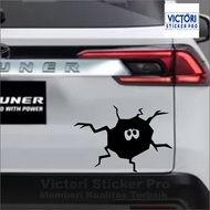 Cutting Sticker Car Peeking Monster Crack Cool Car Trunk Cute Monster Car Sticker - Victori Sticker 