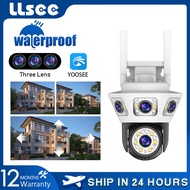 LLSEE YOOSEE Wireless WiFi Camera CCTV3 Lens 3 Screen Outdoor CCTV Waterproof IP Camera Automatic Ro