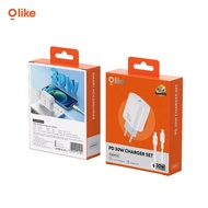 OLIKE Adapter Charger C309CC C309CL Batok PD 30W Plus Cable Type-C to C Fast Charging Official Origi