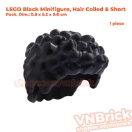 [1 Piece] LEGO Men's Hair Roll & Short, Black ID 6213798 36060