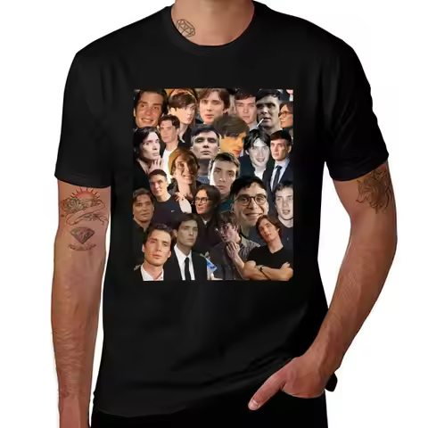 Cillian Murphy Photo Collage T-Shirt t shirt man designer cotton t shirt man t shirt man cotton T-Sh