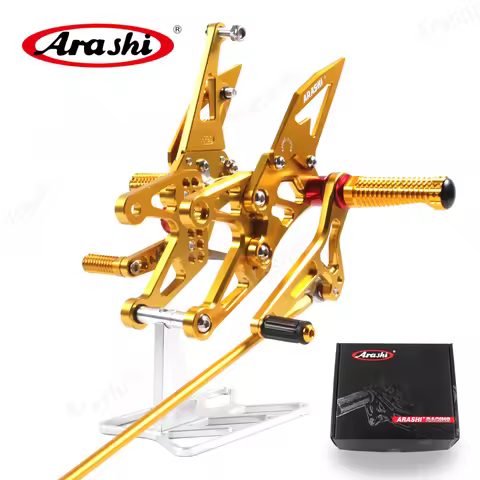 Arashi For YAMAHA YZF R1 2005 - 2025 CNC Adjustable Footrest Foot Pegs Rearset Footrest YZF-R1 2006 