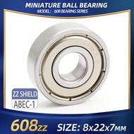 FUSHI 608 ZZ Bearing 8x22x7 mm 10Pcs 608ZZ RS 2RS Flange Handpiece Bearings For Strong Industrial Mo