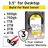 RE/Yellow Enterprise HDD Hard Disk  500gb 1TB 2TB 3TB 4TB 5TB 6TB HDD 3.5" hdd Internal Hard Drive