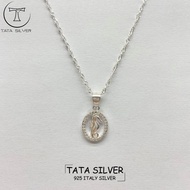TATA 92.5 Italy Silver Sea Horse Pendant Necklace T-010