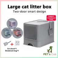 Large Cat Litter Box With Top Entry Anti Splash Fully Closed Cat Litter Box Cat