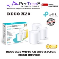 TP-LINK DECO X20  1-2-3 Pack AX1800 High-Speed Wireless Mesh Router