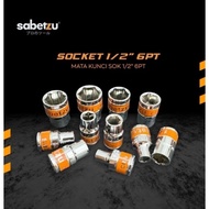 MATA Sabetzu Socket Wrench 1/2" 6PT 8MM 10MM 12MM 14MM 17MM 21MM 22MM, Socket Wrench - SABETZU Socke
