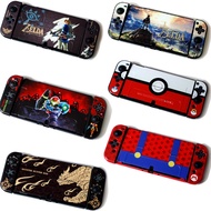 Hard Dockable Case for Nintendo Switch Oled Monster Hunter Zelda Pokemon theme case for Switch Oled console &amp; Joy-Con And HD Clear Tempered Glass