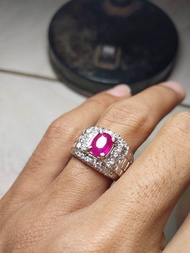 Cincin permata ruby pigeon blood beserta memo