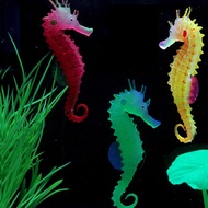 Aquarium  Seahorse ornament Glow in Dark silicone sea horse Glowing fish tank decoration Luminous hippocampus