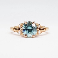 Fashion 1ct 2ct 3ct 4ct Moissanite Ring 925 Silver Light Blue Moissanite Diamond Engagement Jewelry 