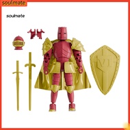 soulmate|  Knight Figure Movable Joints Knight Figure Poseable Knight Action Figure with Accessories