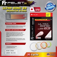 [100% ORIGINAL] FELET Ultra Sonic 63 Badminton String High repulsion Power Attack Tali Raket Japan F