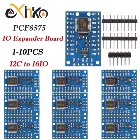1-10PCS PCF8575 Module Expansion IO port Expander board DC 2.5-5.5V I2C communication control 16 IO 