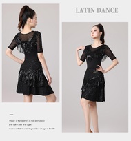 Latin Dance Skirt Women Summer New Style Sequined Fringed Skirt Modern Dance Friendship Dance Skirt 