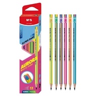PACK M&G PENCIL WOOD 2B AURORA COLORFUL 309B5 - 10037445/AWP309B5