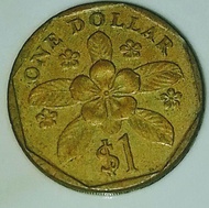 Uang dollar Singapura/ Singapore $1 tahun 1995