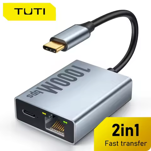 Electop 1000Mbps USB to network adapter, suitable for Chromecast, with Google TV Type-C to RJ45, 2-i