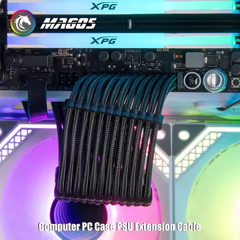 18AWG Power Supply PSU Sleeved Cable /24pin ATX /4+4pin EPS /2 X 6+2pin PCI-E PSU Extension Cable 30