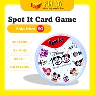 (FunToy SG) Spot it! Disney 100 Years Red - Dobble Kids Birthday - Party Game 2-6+ Players Age 6+