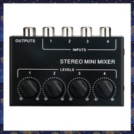 (RZDW) Mini 4 Channel Passive Mixer Compact Musical Instrument CD Player Computer Stereo Hub Mixer