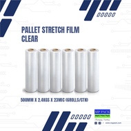 Pallet Stretch Film/Wrap/Packaging/Cover (Clear) - 500mm x 2.4kgs x 23mic (6rolls)