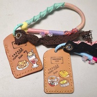 茶記Mini 八達通匙扣電話繩(灰紅色)