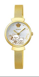 日本 限量版 精工 Seiko WIRED f 鬆弛熊 手錶 Rilakkuma Watch 金色