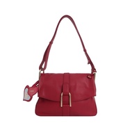 議價私我💼 Delvaux Givry 牛皮純色金屬扣飾單肩包