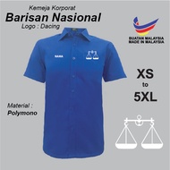 BN Dacing All Blue Baju Kemeja Korporat Barisan Nasional VM1 VF1 Parti Politik Malaysia Corporate Un