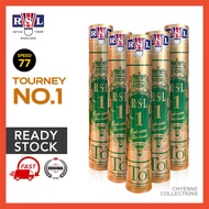 ORIGINAL RSL No.1 Tourney Shuttlecock • Speed 76 77 • Gold Shuttlecocks Bulu Tangkis Bola No 1