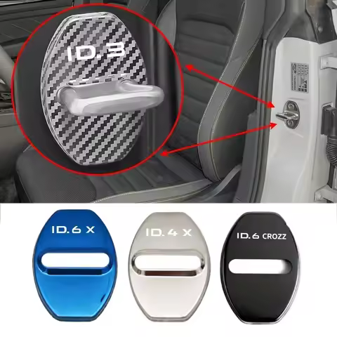 Car Door Lock Cover Auto Emblems Case for Volkswagen VW ID ID.3 ID.4 Crozz ID.5 GTX ID.6X ID.Buzz ID