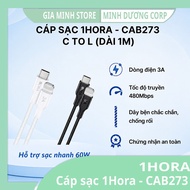 1Hora charging cable - CAB273 / CAB272 / CAB280 C to L (1m long) -