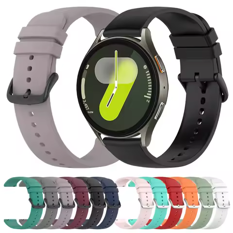 20mm 22mm Strap For Samsung Galaxy watch 7 7LTE 40mm 44mm Sport Silicone Bracelet Watch 6/4/5 pro/cl