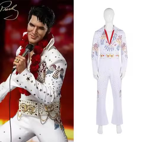 Carnival Ro Singer Elvis Costume Festival Par Dance Clothes Cosplay Role-plang Performance Clothes W