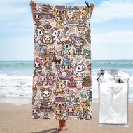 Tokidoki Absorbent Bath Towel Microfiber Quick-Drying Bath Towel Portable Travel