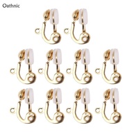 Oathnic 10Pc Clip-on Earring Converter Non-pierced Ear Hoop With  Earring Cushion