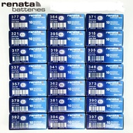 Renata Watch Batteries wholesales 371 377 394 395 397 come in box of 10