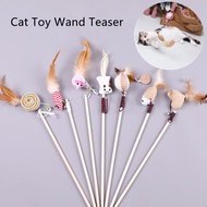 Cat Toy Wand Teaser Wood Teaser Fun Toy Pet Toy interactive Cat Toy Training Teaser
