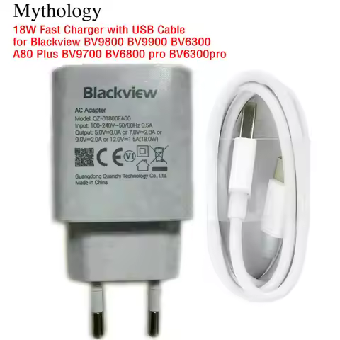 Fast Charger for Blackview BV9800 BV9900 BV6300 A80 Plus BV9700 BV6800 pro Original 18W EU Plug Powe